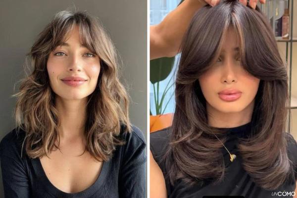 Cortes de pelo a capas para media melena: modernos e ideales para renovar tu look - Corte con capas y flequillo abierto