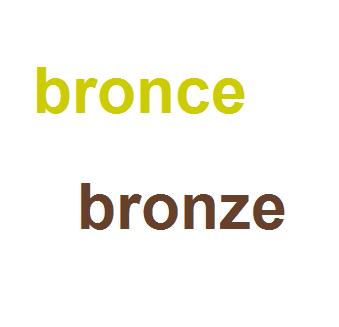 Cómo se escribe bronce o bronze