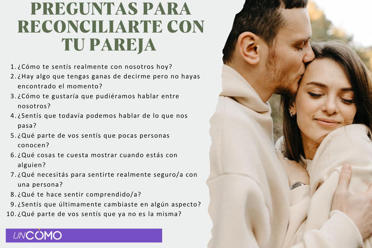 Preguntas para reconciliarte con tu pareja y fortalecer la relación