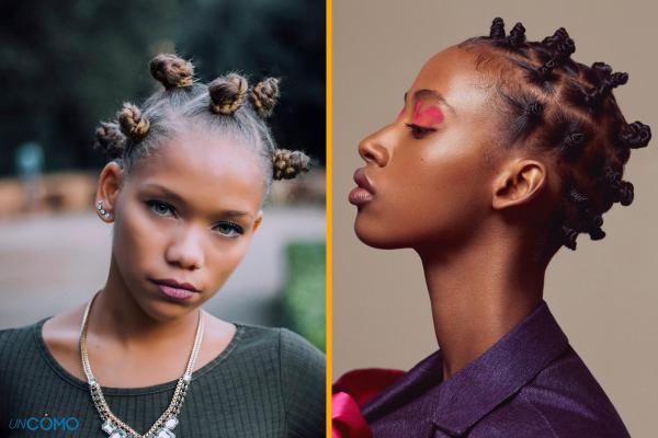 Tipos de peinados con moño - Minimoños para pelo corto