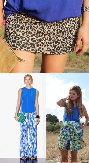 Cómo combinar una camiseta azul eléctrico - Estampados