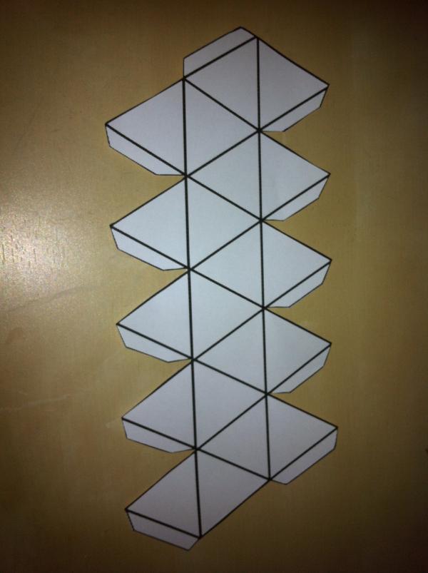 Cómo hacer un icosaedro - Paso 2