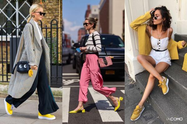 Cómo combinar zapatos amarillos