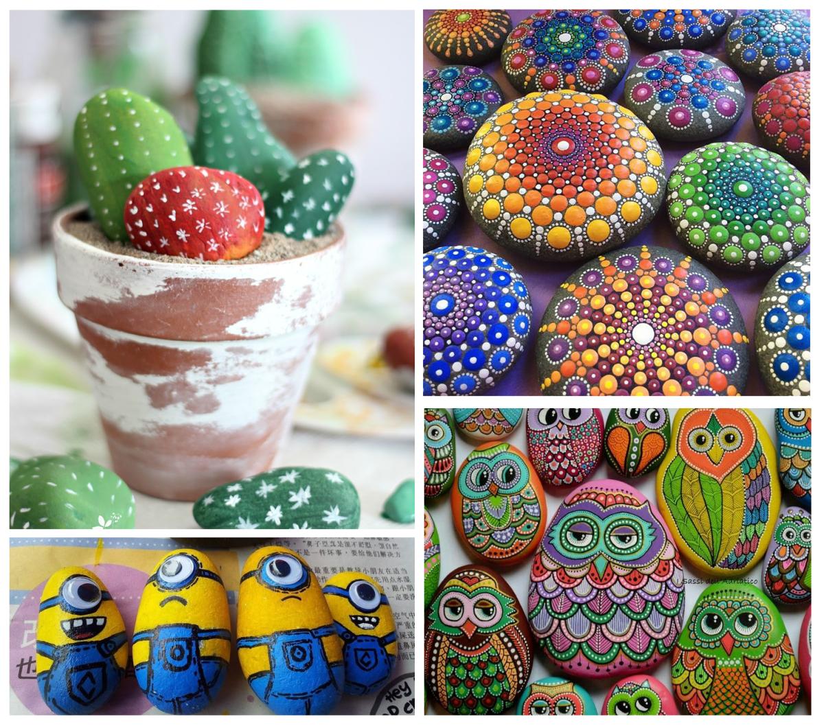 Cómo decorar piedras con pintura