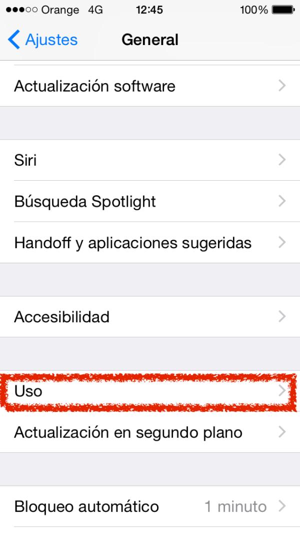 Cómo liberar espacio en mi iPhone 6 - Paso 2