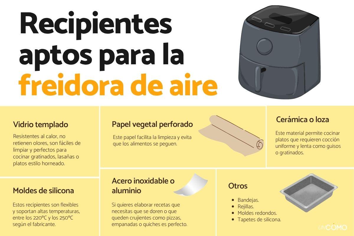 ¿Qué recipientes se pueden meter en la freidora de aire? Conoce los más aptos