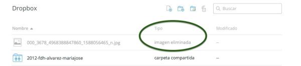 Cómo recuperar archivos borrados con Dropbox - Paso 5