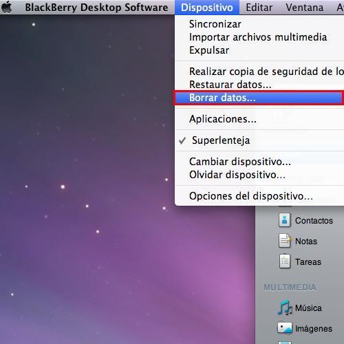 Cómo eliminar todos los contactos de mi BlackBerry - Paso 2