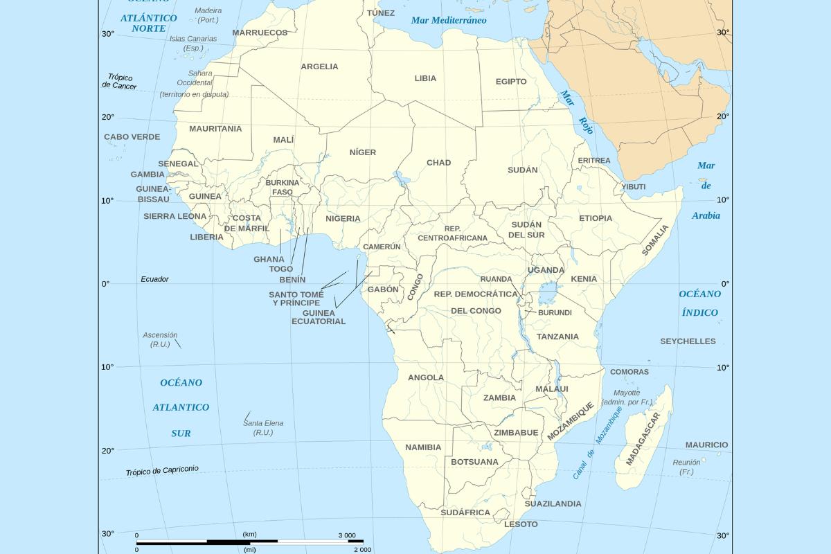 Lista de países y capitales de África