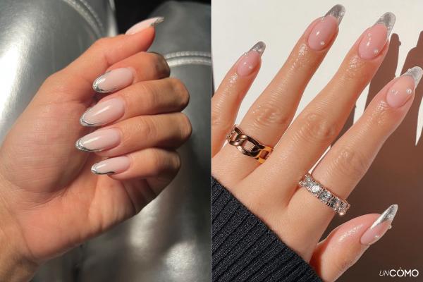 Uñas plateadas: los diseños más elegantes y modernos - Uñas francesas plateadas
