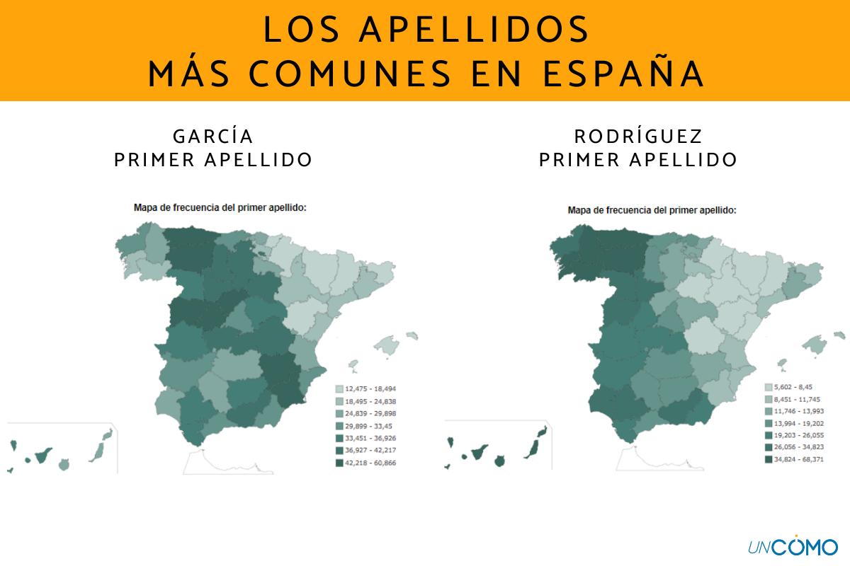 Los apellidos más comunes en España