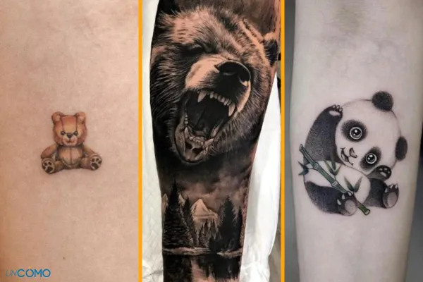 tatuaje de cara de león de montaña