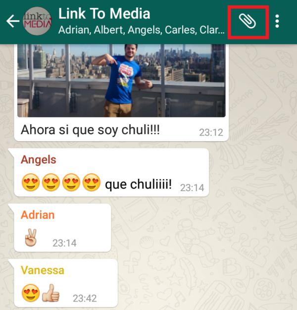 Cómo enviar una ubicación por Whatsapp - Paso 3