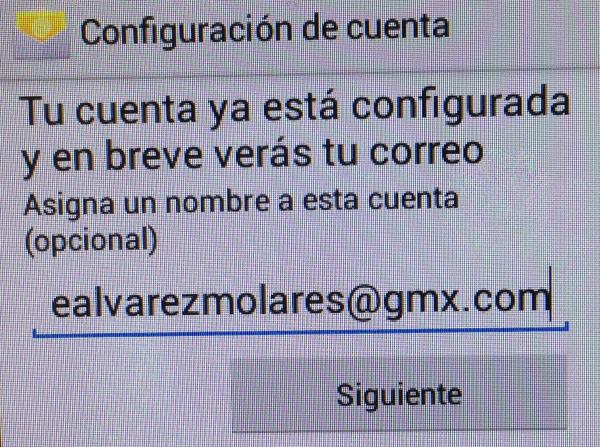 Cómo configurar el gmx en Android - Paso 11