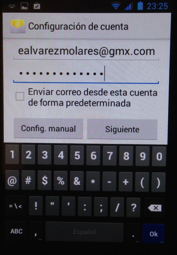 Cómo configurar el gmx en Android - Paso 6