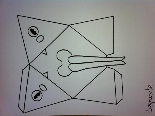 Cómo hacer una marioneta de mano de una serpiente - Paso 1