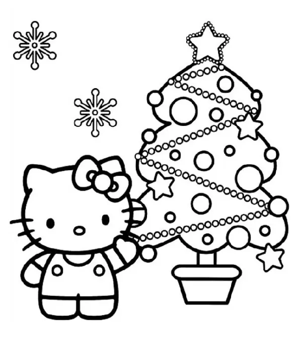 dibujos para colorear de hello kitty y sus amigos