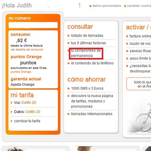 Cómo consultar el estado de mi permanencia en Orange - Paso 2