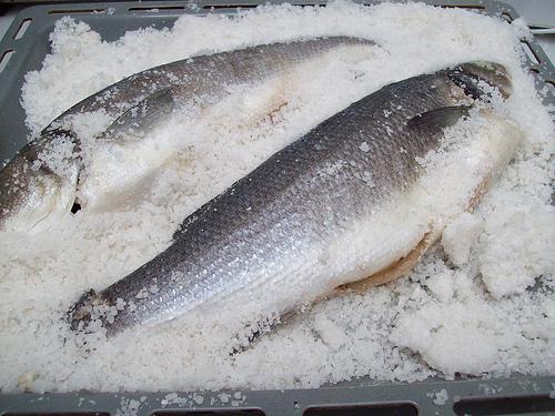 Cómo cocinar lubina a la sal