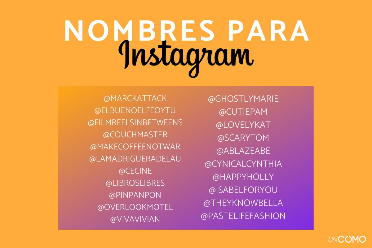 Nombres para Instagram