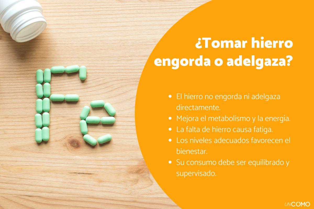 ¿Tomar hierro engorda o adelgaza? Descubre su efecto en tu peso