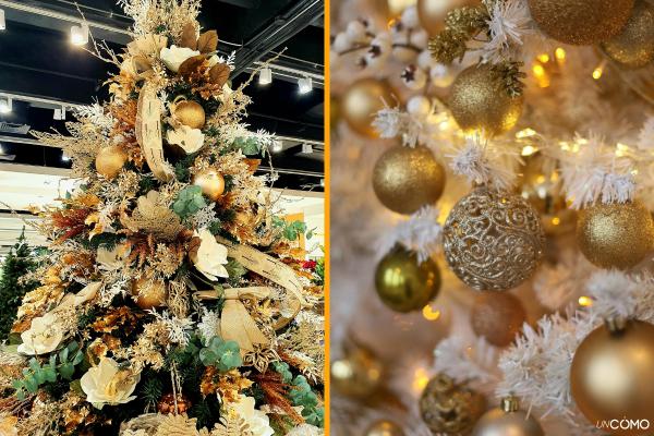 Árboles de Navidad elegantes - Árbol de Navidad con adornos dorados