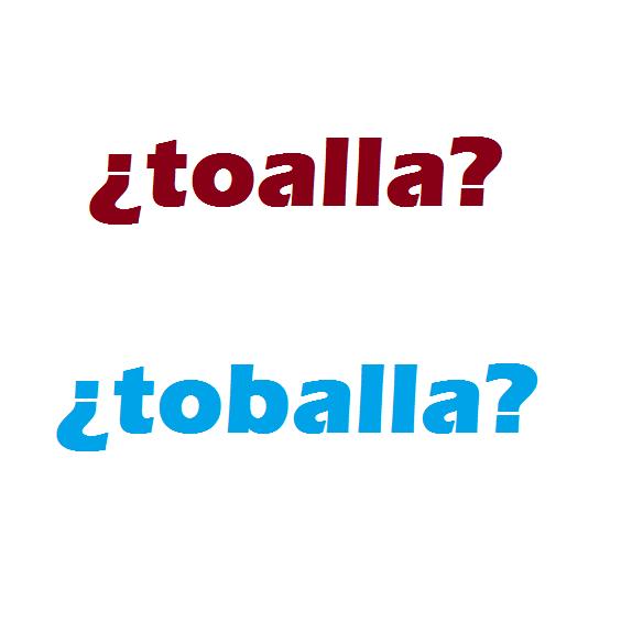 Cómo se dice toalla o toballa