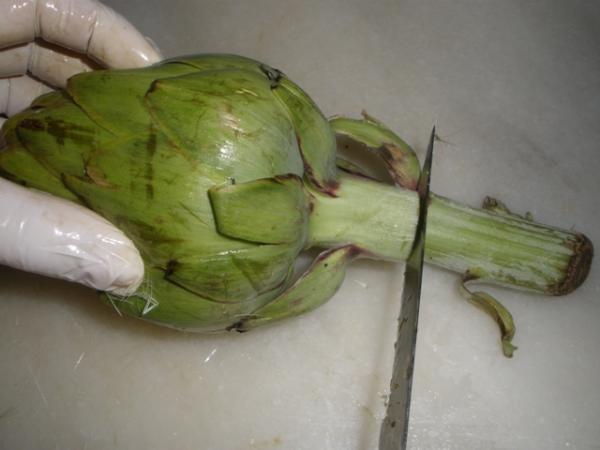 Cómo limpiar alcachofas - Paso 1