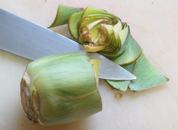 Cómo limpiar alcachofas - Paso 3