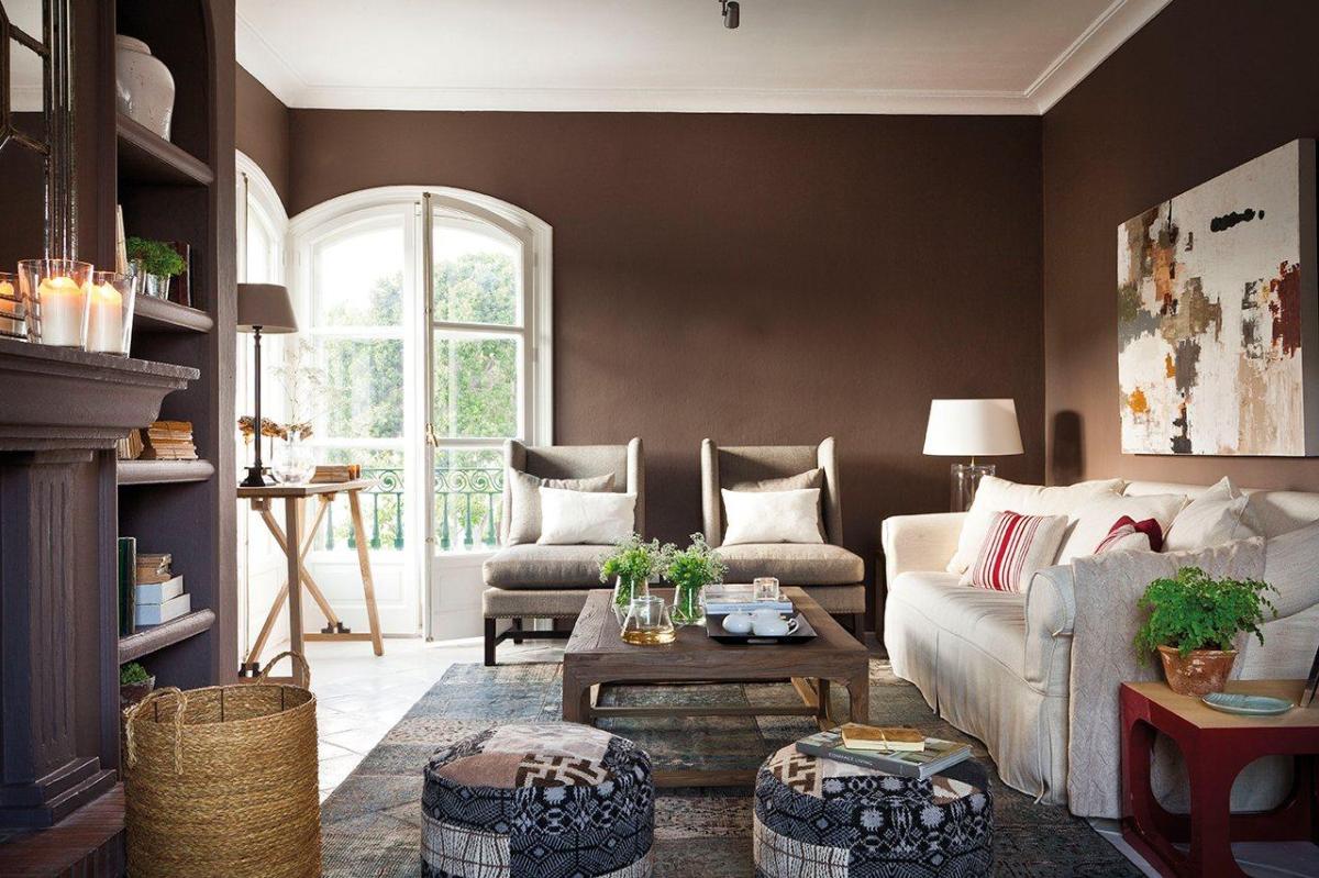 El color chocolate en habitaciones - magníficas ideas de decoración