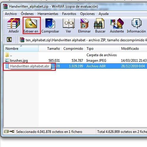 Cómo instalar brushes en Photoshop - Paso 3