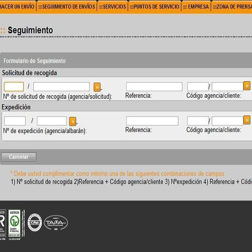 Cómo hacer seguimiento de paquetes de Nacex - Paso 2