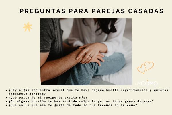 Preguntas picantes para parejas casadas que quieren salir de la rutina