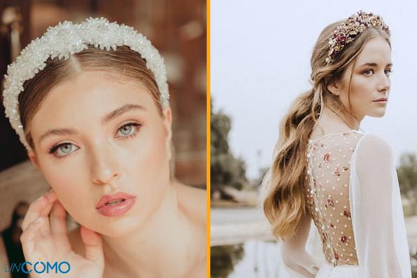 Ideas de peinados para Navidad - Tiara con coleta baja