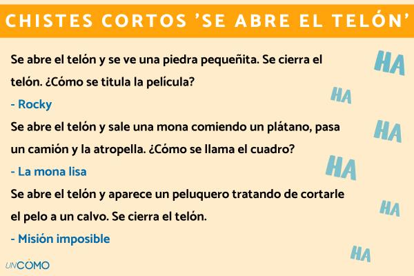 Colección de chistes cortos 'Se abre el telón': rápidos y divertidos