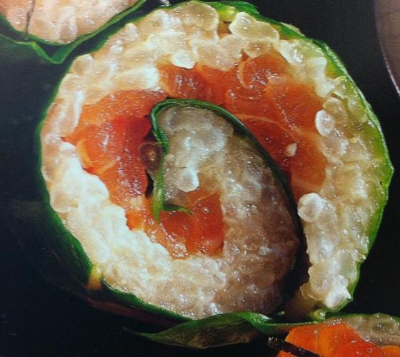 Cómo hacer sushi de salmón y acelgas