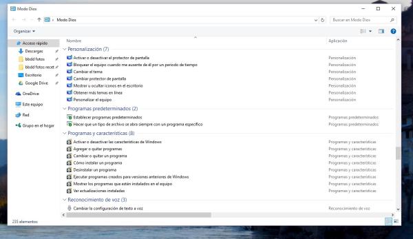 Cómo activar el Modo Dios en Windows 10 - Paso 4