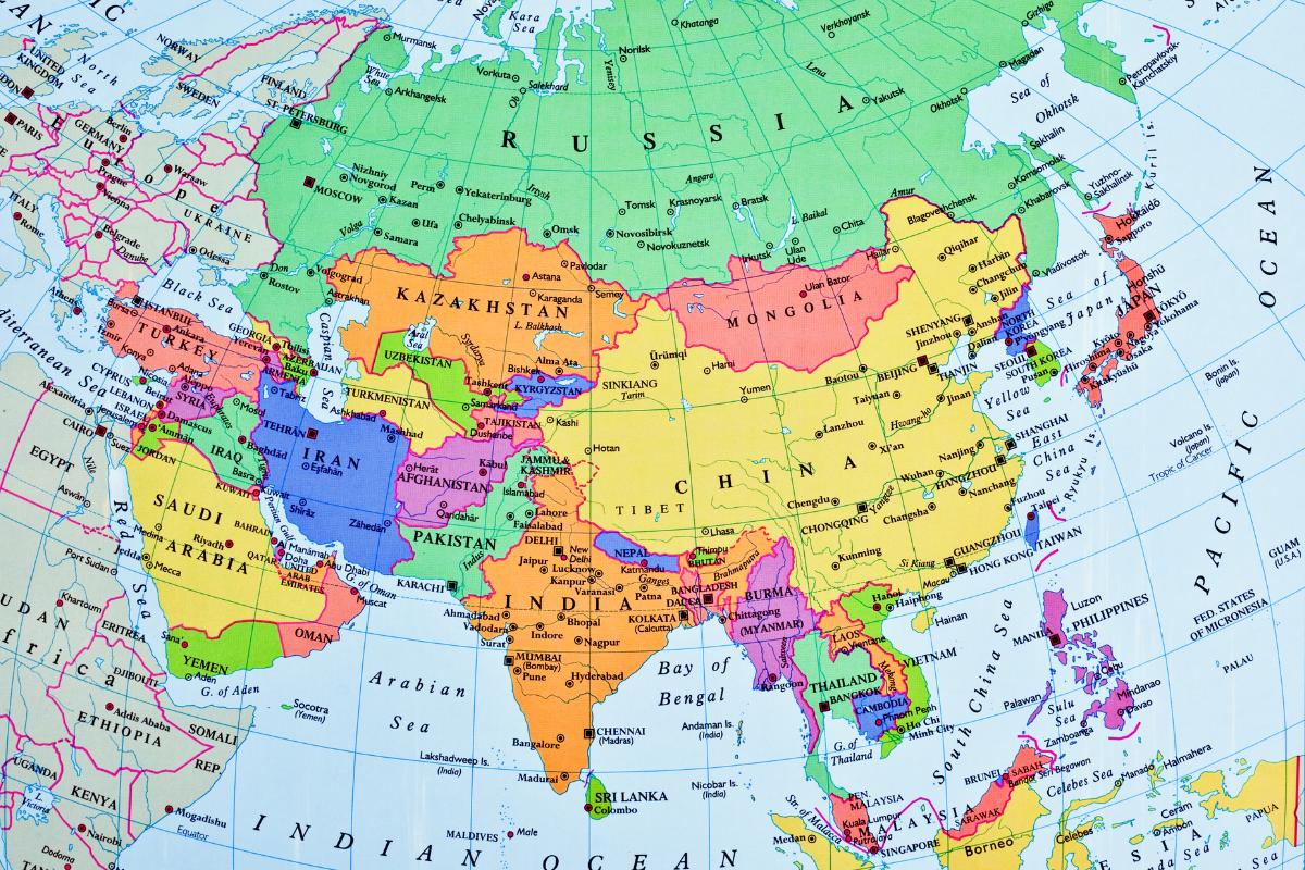 Lista de países y capitales de Asia