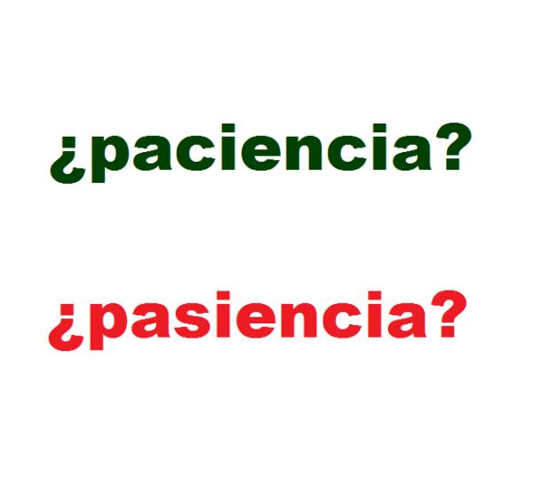 Cómo se escribe paciencia o pasiencia