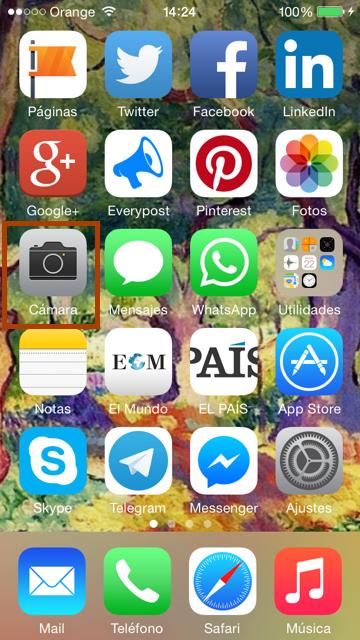 Cómo hacer un vídeo a cámara lenta en iPhone 6 - Paso 1