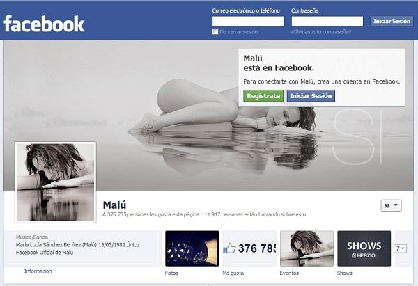 Cómo contactar con Malú - Cómo contactar con Malú vía Facebook 