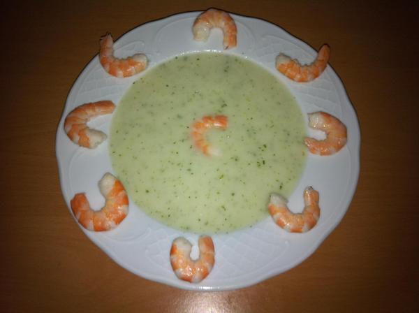 Cómo hacer sopa de melón con langostinos