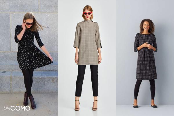 Cómo combinar leggins - Cómo llevar leggins con vestido