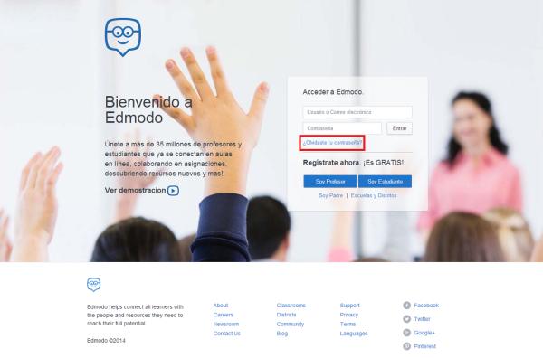 Cómo recuperar la contraseña de Edmodo - Paso 1