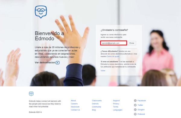 Cómo recuperar la contraseña de Edmodo - Paso 3