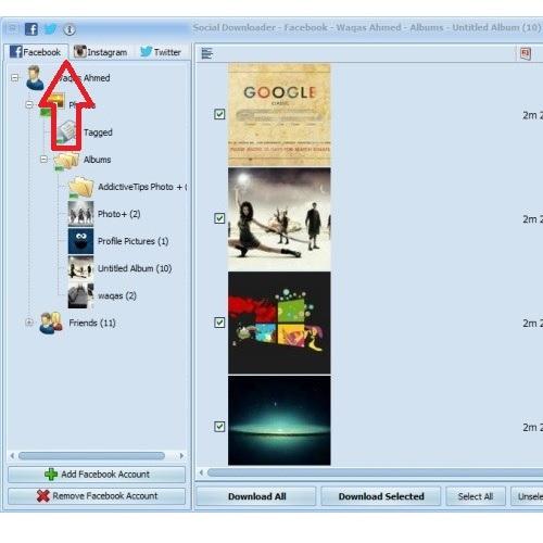 Cómo descargar fotografías de Instagram, Facebook y Twitter - Paso 3