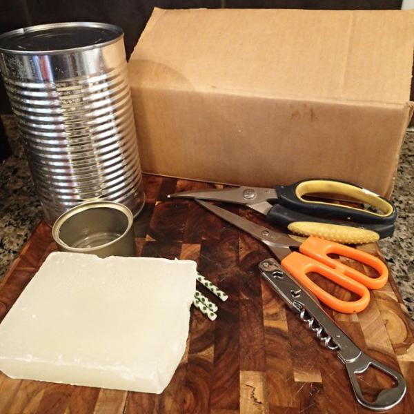 Cómo hacer una cocina de camping con una lata - Paso 1