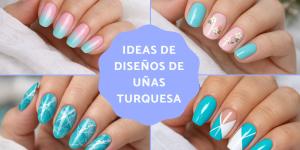 Diseños de uñas turquesa para lucir espectacular