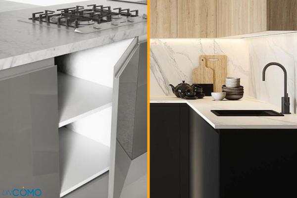 Cómo organizar una cocina pequeña - Elimina los tiradores