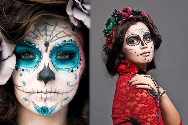 Cómo hacer un disfraz de calavera mexicana - Paso 4